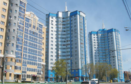 Застройка нового микрорайона 17-этажными домами трехлистниками с применением сборно-монолитного каркаса с пустотным настилом. г. Саранск, 2018 г.